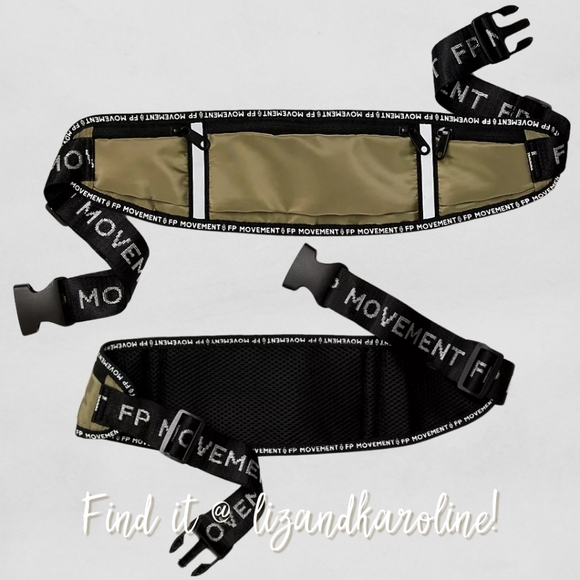 New! Free People 3 Pocket Runner Belt Bag in Sage Stone - Picture 1 of 7